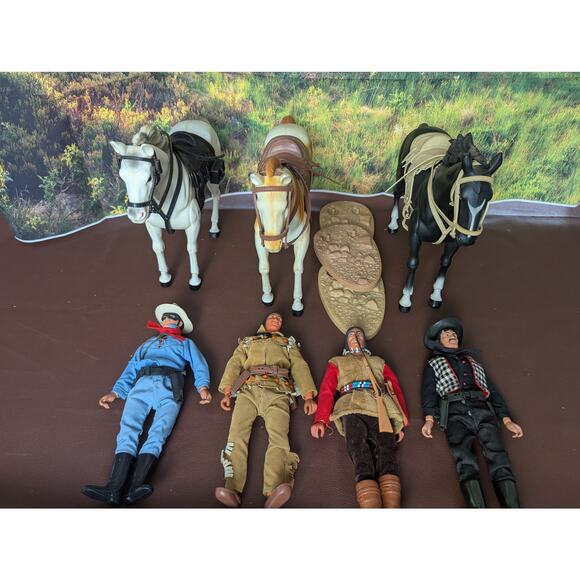 Vintage Gabriel Marx Lone Ranger Series Horses & Riders Lot - Picture 6 of 10